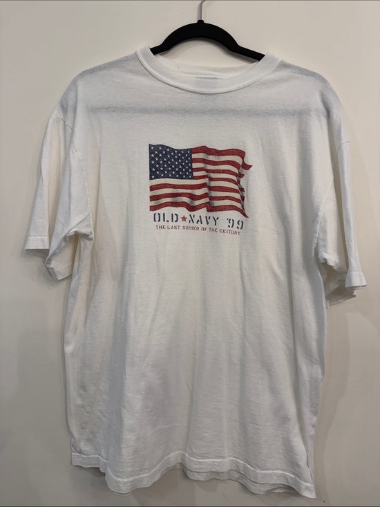 Old Navy Other - Old Navy White Tee with American Flag Graphic